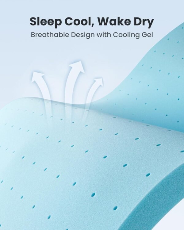 Dreamsmith 3 Inch Memory Foam Mattress Topper Twin, Cooling Gel-Infused Bed Topper for Back Pain with Removable Soft Cover, CertiPUR-US Certified, Twin - Image 5