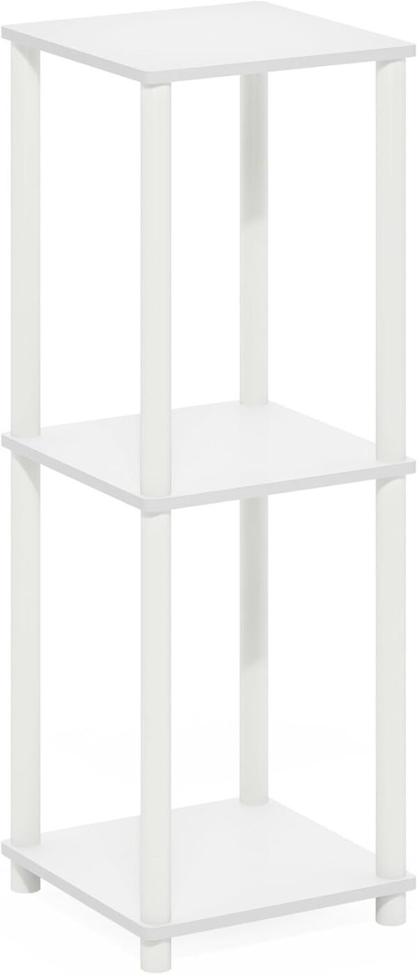Furinno Turn-N-Tube Haydn End Side Night Stand/Bedside Table, 2-Pack, 2-Tiers, White/White - Image 8
