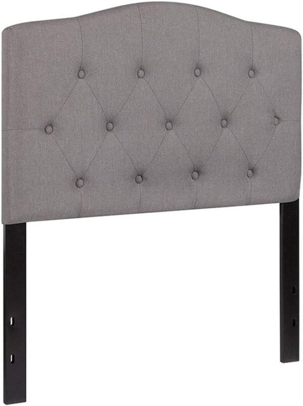 Flash Furniture Cambridge Tufted Upholstered Twin Size Headboard in Light Gray Fabric - Image 3