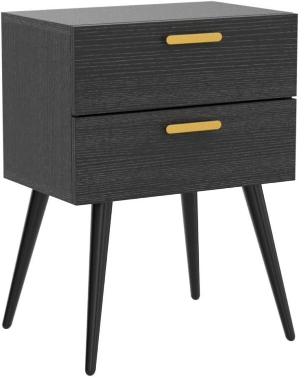 Modern Nightstand, Modern 2-Drawer Side Table, Stylish and Exquisite End Table/Bedside Table for Bedroom, Living Room, Office and College Dorm - Image 5