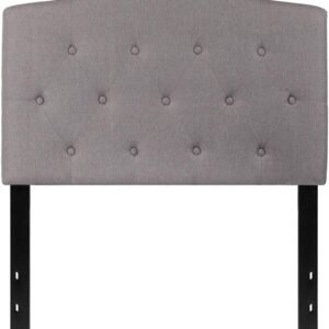 Flash Furniture Cambridge Tufted Upholstered Twin Size Headboard in Light Gray Fabric