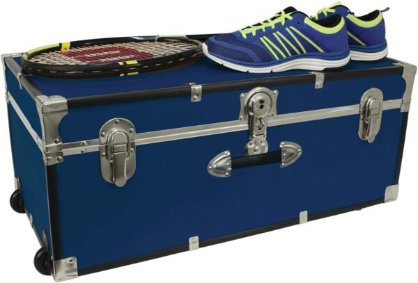 Seward Trunk 30-inch Footlocker Trunk with Wheels Blue - Image 4