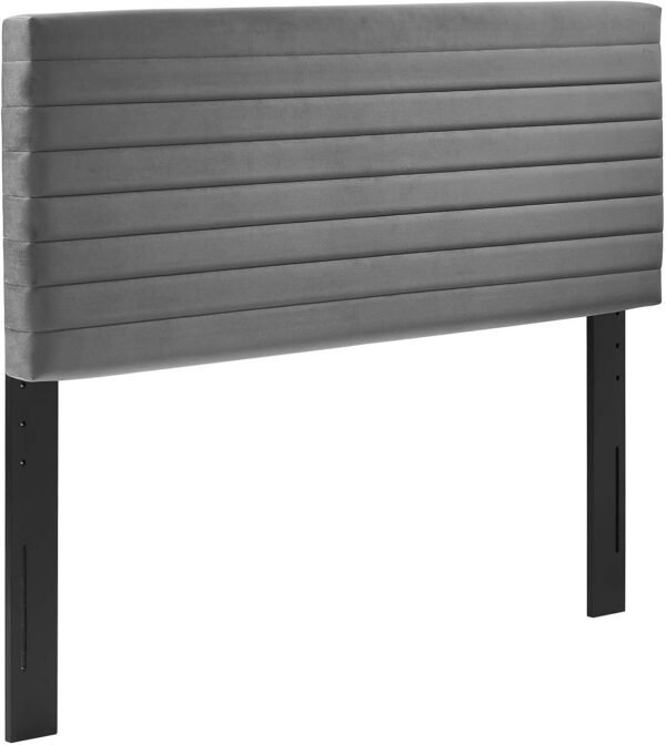 Modway Tranquil Upholstered Wood & Fabric Twin Headboard in Gray