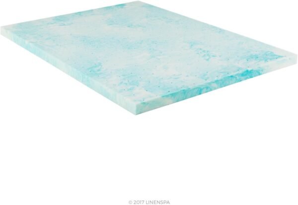 LINENSPA 3 Inch Gel Swirl Memory Foam Mattress Topper – Cooling Gel Infused – Pressure Relieving – CertiPUR Certified - Twin XL - Image 7