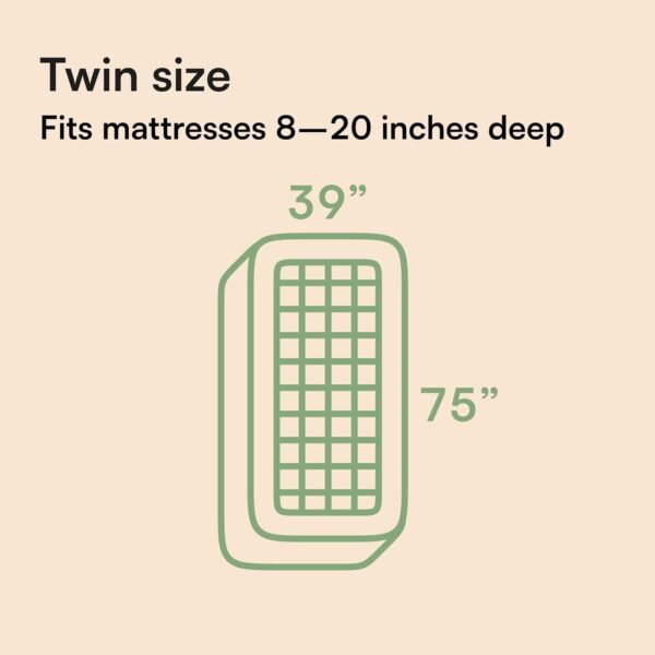 Viscose Made from Bamboo Twin Mattress Topper - Thick Cooling Breathable Pillow Top Mattress Pad for Back Pain Relief - Deep Pocket Topper Fits 8-20 Inches Mattress - Image 6