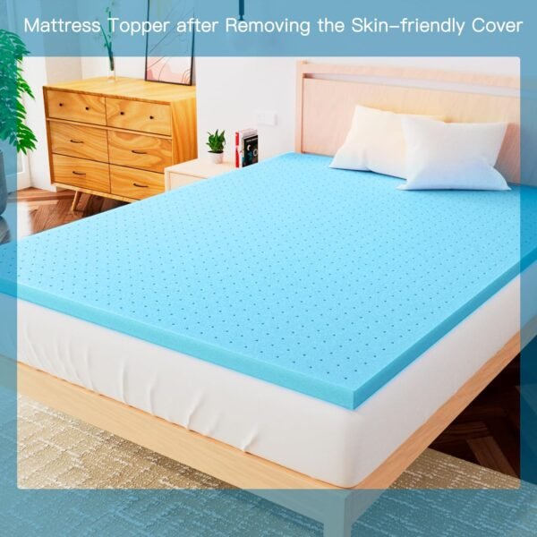 3 Inch Memory Foam Mattress Topper,Cooling Gel Infused High Density Twin XL(39"x80") Topper with Removable Skin-friendly Cover,Bed Topper for Pressure Relief Back Pain, CertiPUR-US Certified - Image 7