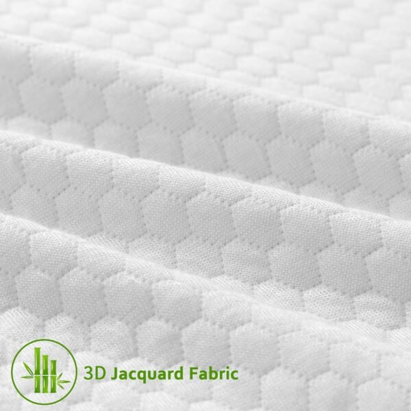 Twin XL Mattress Topper Cover 3-4 Inch, Removable Viscose Made from Bamboo Zippered Cover for Latex Mattress Topper, Twin Extra Long Mattress Topper Protector with Straps - Image 2