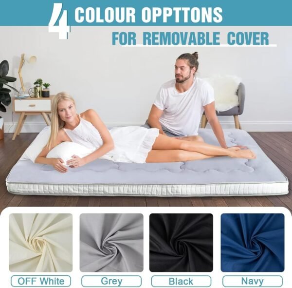 KIAYACI Japanese Floor Mattress for Tent Camping Mattresses for Tents Roll Up Mattress Floor Mattress for Adults - Image 4