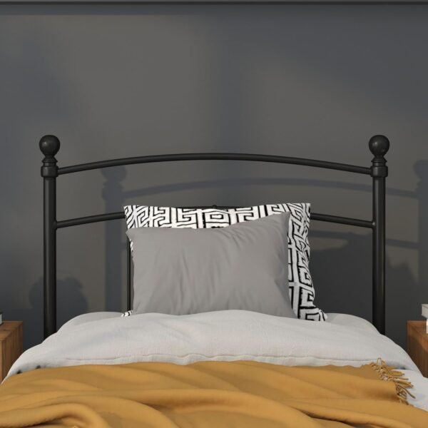 BizChair Decorative Black Metal Twin Size Headboard - Image 4