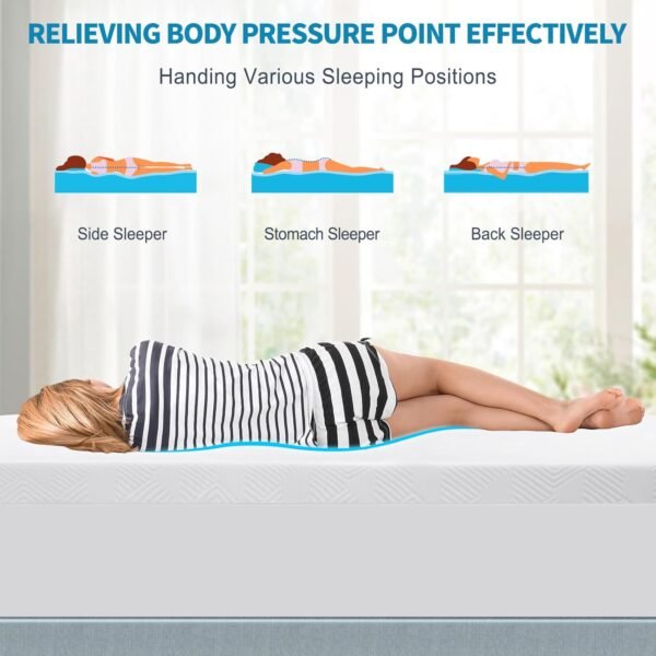 3 Inch Gel Memory Foam Mattress Topper Twin XL Size, High Density Memory Foam Mattress Pad Cover with 8-21" Deep Pocket for Pressure Relief, Pillow Top with Removable Viscose Made from Bamboo Cover - Image 6