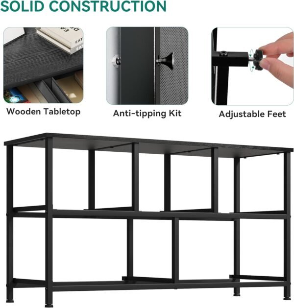 YITAHOME Dresser with 5 Drawers - Fabric Storage Tower, Black Dresser & Chest of Drawers, Organizer Unit for Bedroom - Image 6