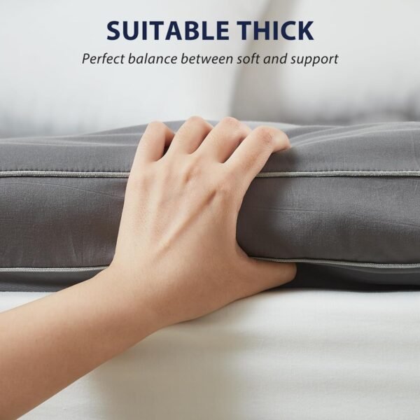 Homemate Mattress Pad Topper Twin XL - Cooling Pillow Top Quilted Fitted Mattress Pad Cover for Hot Sleepers - Mattress Pad Cover Plush Bed Topper Down Alternative Soft Mattress Protector for Back - Image 6