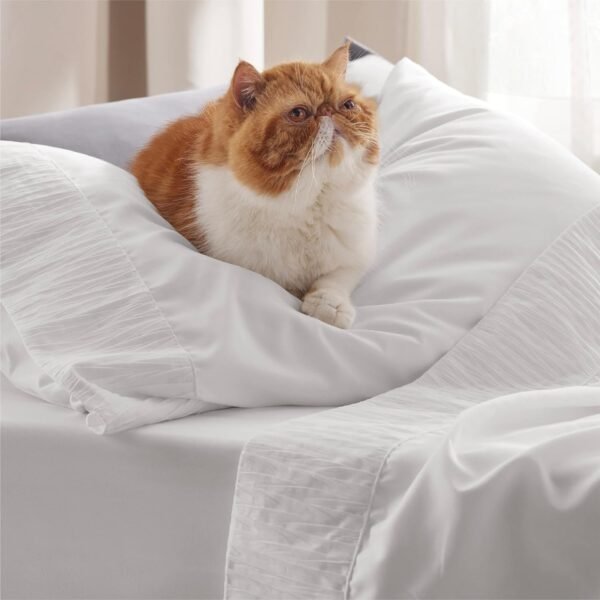 Bedsure White Twin XL Mattress Pad Bundle Twin XL Sheets for College Dorm - Image 8