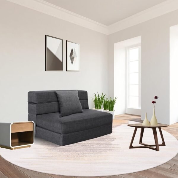 Convertible Sleeper Chair Bed with Pillow Memory Foam Fold Sofa Bed Couch Futon Lazy for Living Room/Home Office/Guest Beds/Apartment/Upstairs Loft,Twin Size,Dark Gray - Image 8
