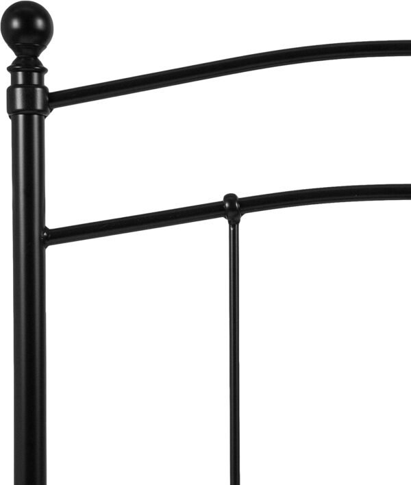 BizChair Decorative Black Metal Twin Size Headboard - Image 9