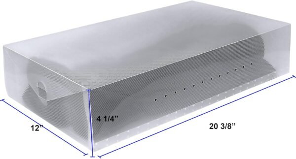 Greenco Clear Foldable Shoe Storage Boxes, 5 Pack - Stackable Heavy Duty Plastic Boot Storage Box, Perfect for Apartments, Small Spaces, and College Dorm Rooms, Shoe Box and Boot Organizer - Image 2