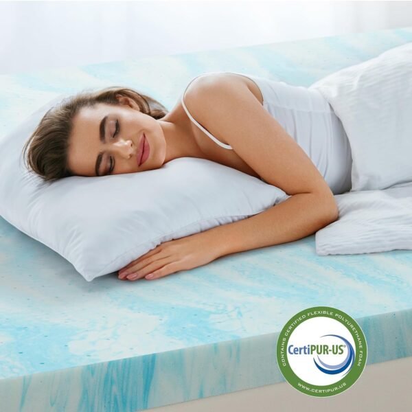 Airdown Mattress Topper, 2 Inch Gel Infused Memory Foam Mattress Topper, Twin - Image 5