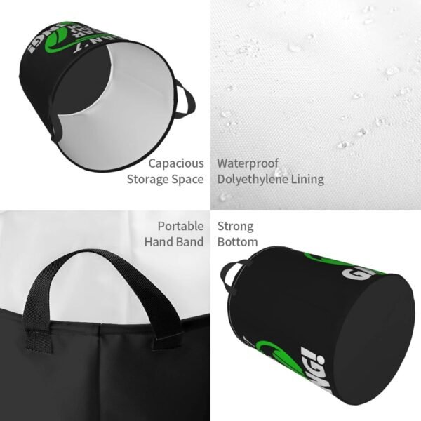 Headphones And Gamepad Round Laundry Hamper Storage Basket Toys Clothes Organizer Bin For Home Bathroom Bedroom Dorm Nursery, 38L - Image 4