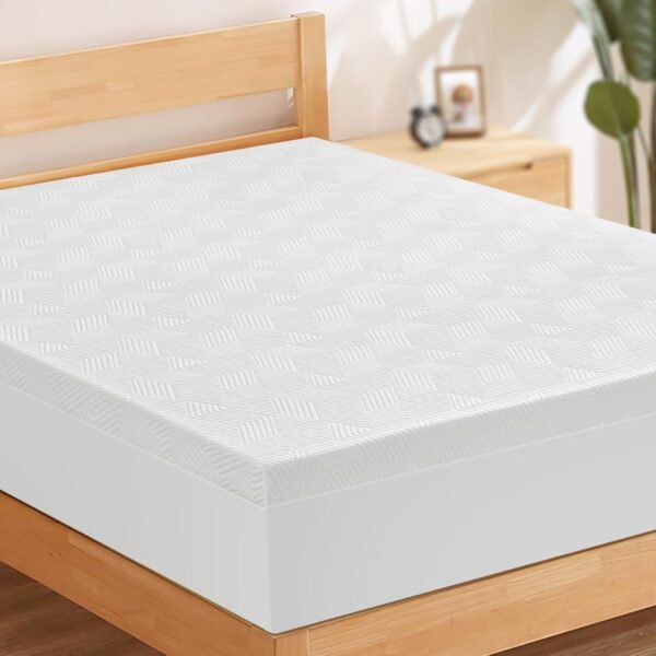 3 Inch Gel Memory Foam Mattress Topper Twin XL Size, High Density Memory Foam Mattress Pad Cover with 8-21" Deep Pocket for Pressure Relief, Pillow Top with Removable Viscose Made from Bamboo Cover - Image 7