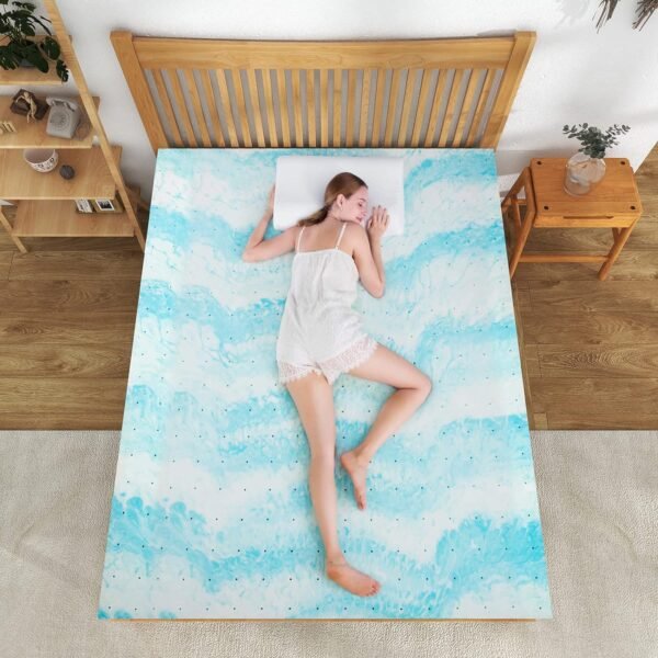 2 Inch Memory Foam Mattress Topper Twin XL Size, Gel Mattress Topper with Ventilated Design, CertiPUR-US Certified - Image 6