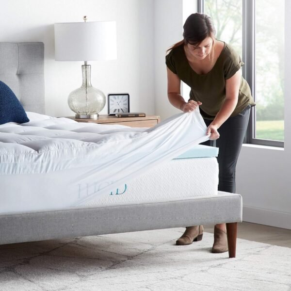 LUCID Down Alternative and Gel Memory Foam Mattress Topper, Twin XL, 4 Inch, Three Toppers in One - Image 3