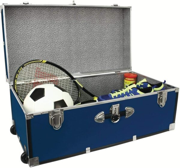 Seward Trunk 30-inch Footlocker Trunk with Wheels Blue - Image 5
