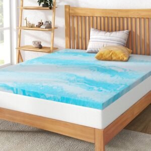 2 Inch Memory Foam Mattress Topper Twin XL Size, Gel Mattress Topper with Ventilated Design, CertiPUR-US Certified