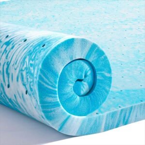 BedsPick 2 Inch Memory Foam Mattress Topper Twin XL, Dorm XLong Single Mattress Pad Twin Extra Long Ventilated Gel Infused Soft Foam Mattress Topper for College Dorm