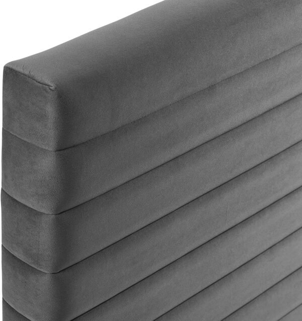 Modway Tranquil Upholstered Wood & Fabric Twin Headboard in Gray - Image 5