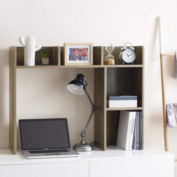 Classic Dorm Desk Bookshelf - Rustic - Image 4