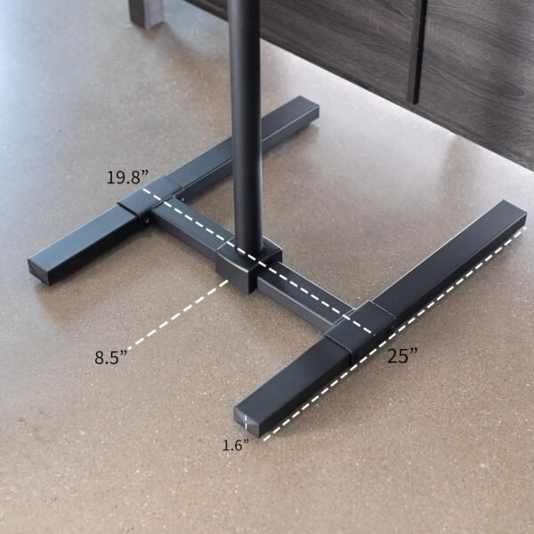 VIVO Extra Tall TV Floor Stand for 13 to 65 inch Screens up to 44 lbs, LCD LED OLED 4K Smart Flat, Curved Monitor Panels, Max VESA 400x400, Tall Pole for Treadmills and Ellipticals, Black, STAND-TV18 - Image 5