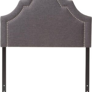 Baxton Studio Rita Modern and Contemporary Dark Grey Fabric Upholstered Twin Size Headboard