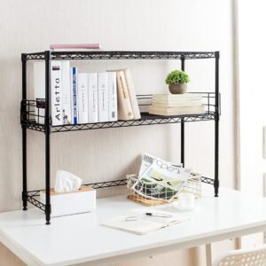 Suprima® Desktop Carbon Steel Black Bookshelf