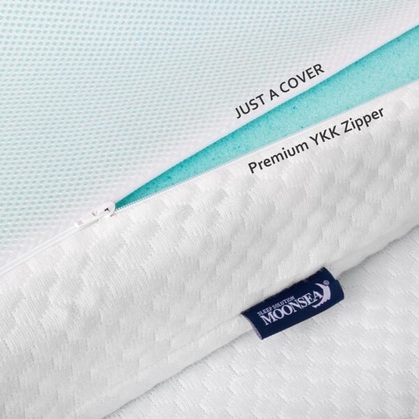 Twin XL Mattress Topper Cover 3-4 Inch, Removable Viscose Made from Bamboo Zippered Cover for Latex Mattress Topper, Twin Extra Long Mattress Topper Protector with Straps - Image 3
