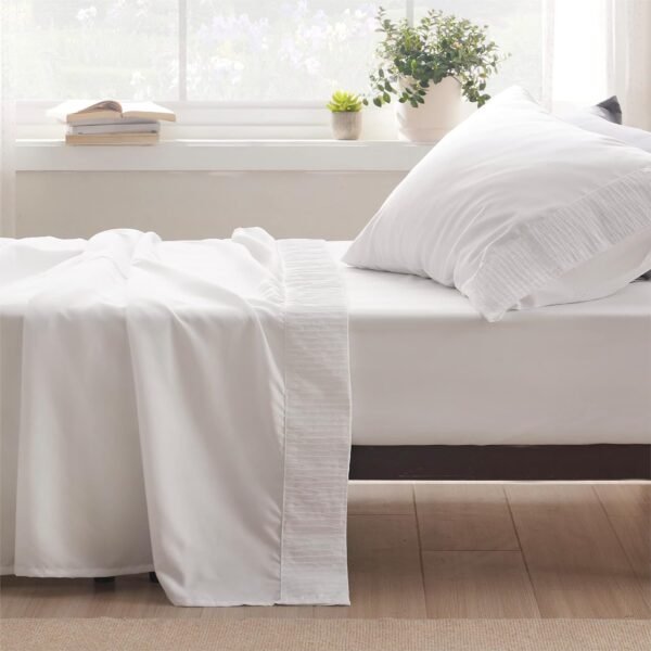 Bedsure White Twin XL Mattress Pad Bundle Twin XL Sheets for College Dorm - Image 6