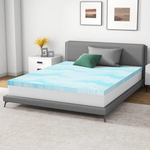 Airdown Mattress Topper, 2 Inch Gel Infused Memory Foam Mattress Topper, Twin - Image 2