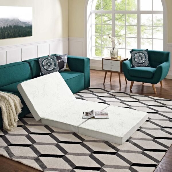 Modway 4” Relax Twin XL Tri-Fold Mattress Topper CertiPUR-US Certified w/ Removable Cover (39"x80”) - Image 10