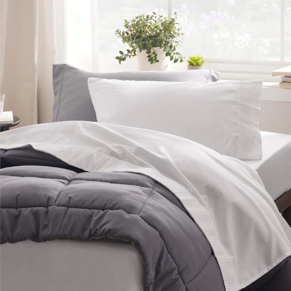 Bedsure White Twin XL Mattress Pad Bundle Twin XL Sheets for College Dorm - Image 7