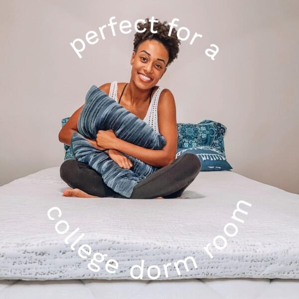 ViscoSoft 4 Inch Memory Foam Mattress Topper Twin XL - Select High Density Extra Long Ventilated Mattress Pad - Removable Bamboo-Rayon Cover - Image 8