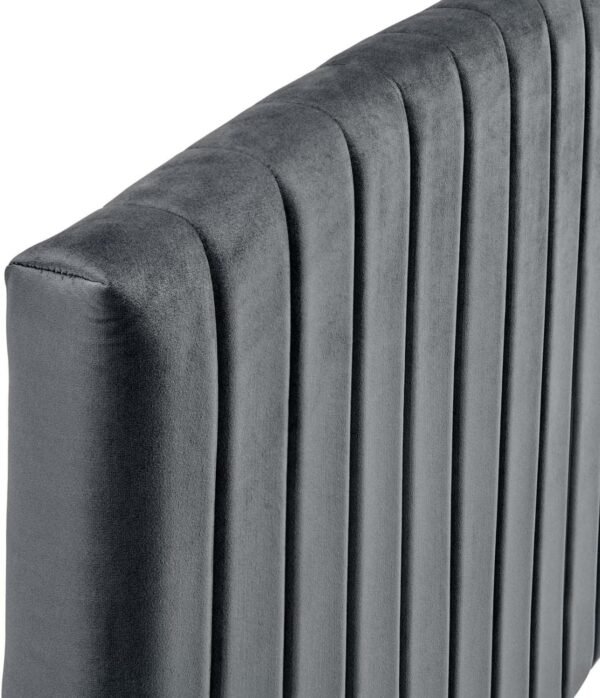 Modway Rebecca Performance Velvet Twin Headboard, Charcoal - Image 7