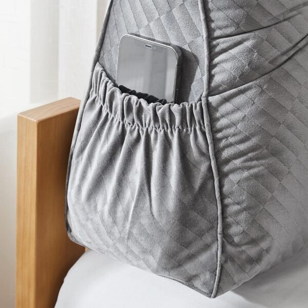 DormCo Rainha - Lounger Tufted College Headboard - Gray - Image 3