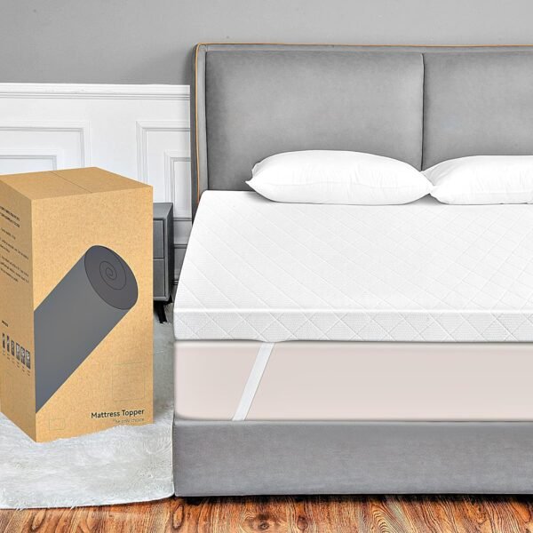 Mattress Topper Twin XL, 3 Inch Memory Foam Mattress Topper Twin XL College Dorm, Cooling Bed Topper Twin XL, Organic Bamboo Cover, BPA-Free Mattress Pad Twin XL - Image 7