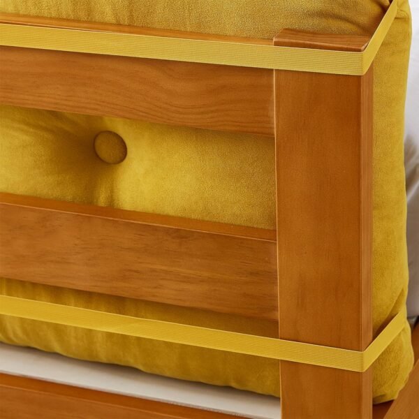 DormCo Rainha - Plush Tufted College Headboard - Sunshine Yellow - Image 3