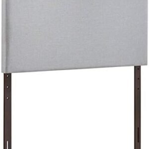 Hawthorne Collections Upholstered Twin Panel Headboard in Sky Gray