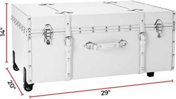 DormCo Texture Brand Trunk - White Chevron - Large - Image 5