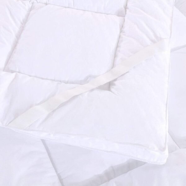 Box Stitch 233-Thread-Count, 100-Percent Cotton 2-Inch Thick Twin XL Mattress Pad/Topper with Down Alternative Fill, White - Image 3