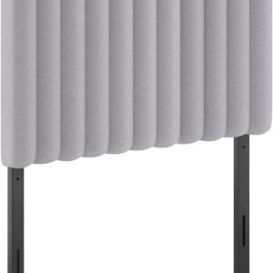 Furinno Roanne Upholstered Tufted Headboard, Twin, Glacier