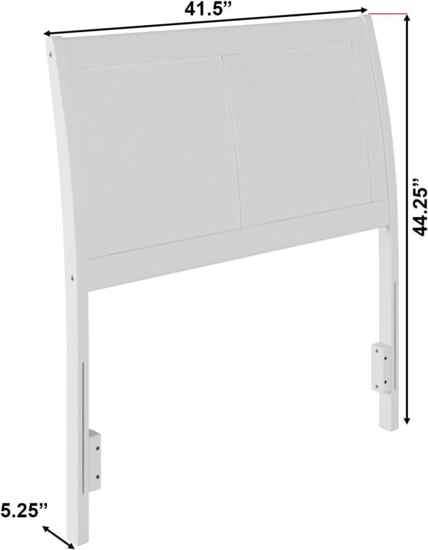 AFI Portland Twin Size Headboard with Attachable Charger in White - Image 2