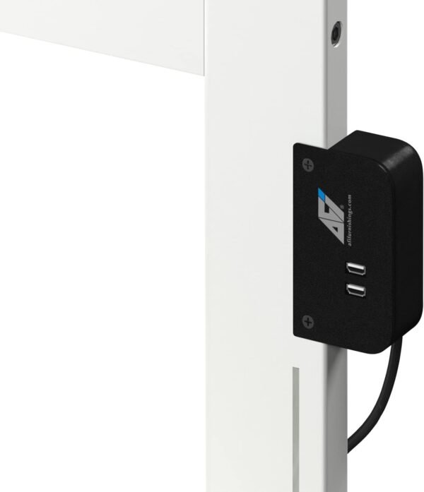 AFI Portland Twin Size Headboard with Attachable Charger in White - Image 6