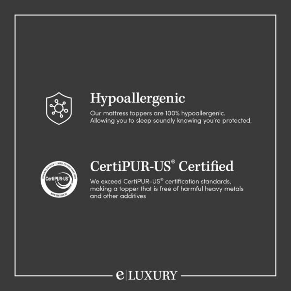 eLuxurySupply 1.5 Inch Memory Foam Mattress Topper - Temperature Regulating Mattress Pad - 2 lb Density for High Support - CertiPUR-US Certified - Twin XL Size - Image 6